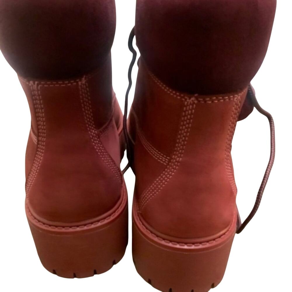 Timberland Stone Street Women’s Boots - Dark Red Nubuck‎ - Size: 8.5 - Picture 3 of 5